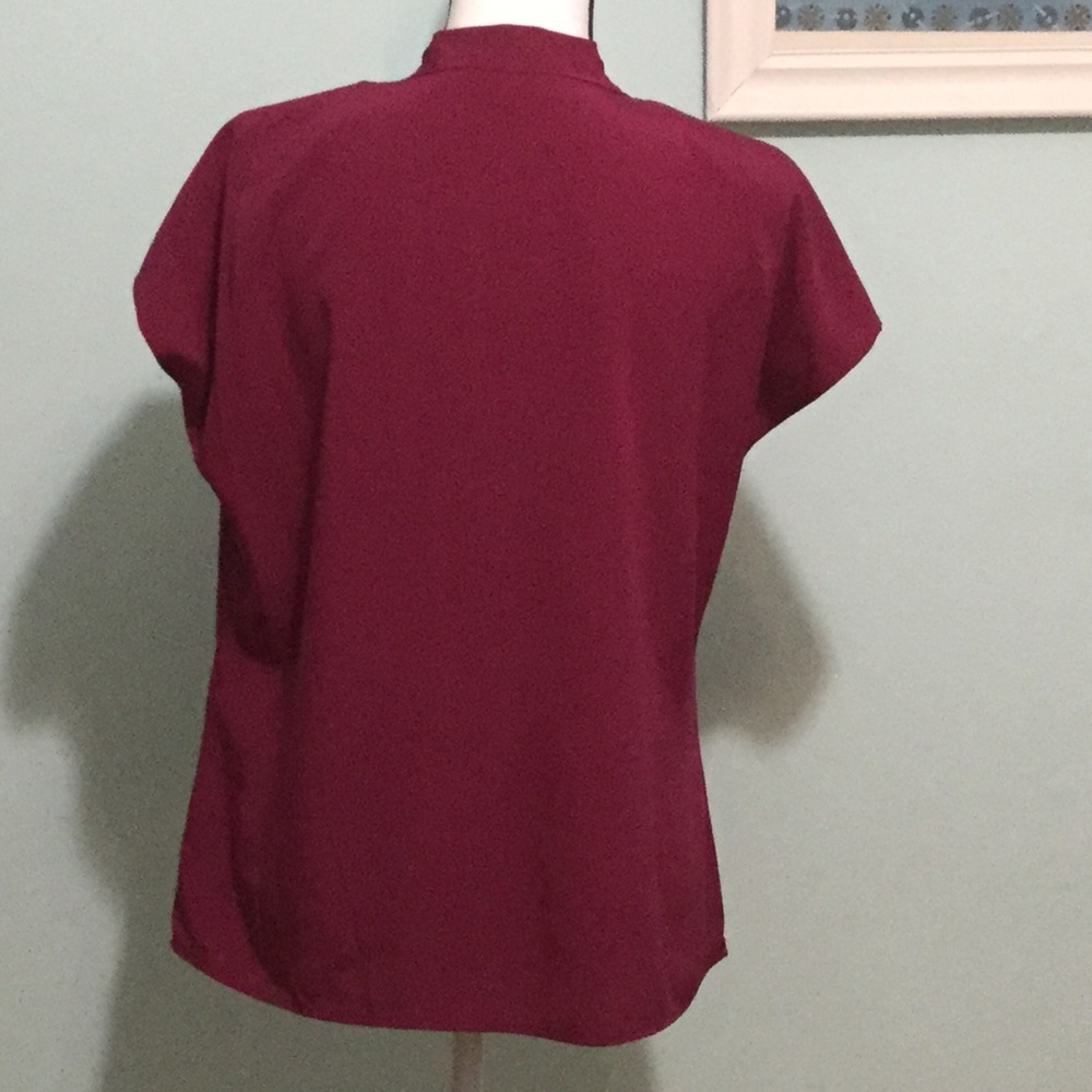 Ellen Tracy- Burgundy Blouse - Picture 4 of 7
